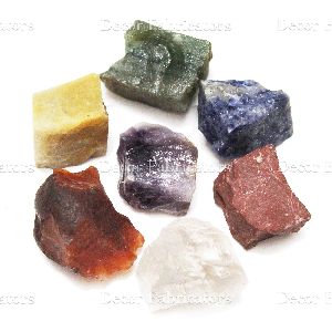 Seven Chakra Raw Crystal Agate Precious Gemstones