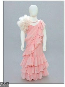 Blossom Ruffled Stylish Pink Drape