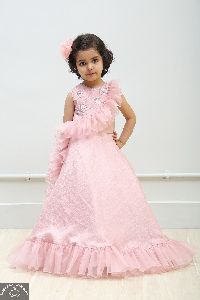 Embroidery Girls Gown