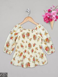 Floral Print Girls Top