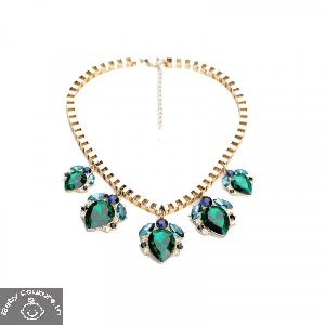 Garland Of Emerald Crystal Necklace