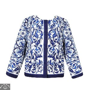 Majolica Greek Print Coat