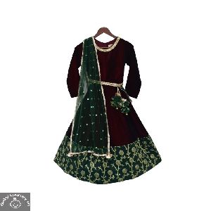 Velvet Anarkali Dress