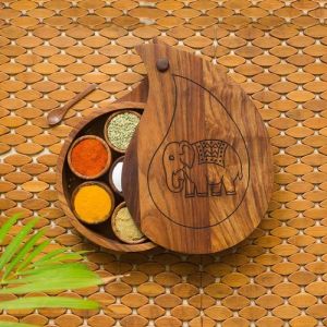 Wooden Handcrafted Spice Box