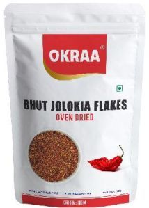 Bhut Jolokia Chilli Flakes - 100 gm by OKRAA