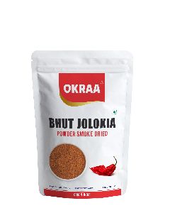 Bhut Jolokia Chilli Powder - 100 GM (Smoke Dried) By OKRAA