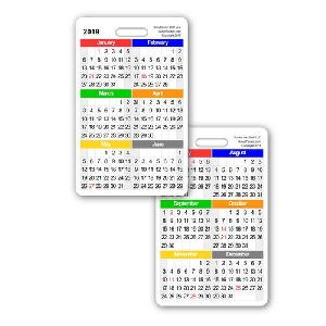 Plastic Calendar Card