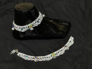 designer silver anklets