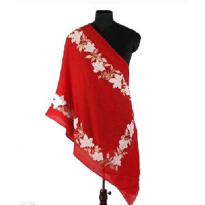 Embroidered Wool Shawl
