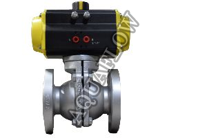Pneumatic Actuator Operated 2 piece Design PFA / FEP Lined  Ball Valve