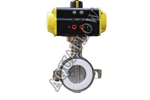 Pneumatic Actuator PTFE lined Butterfly Valve
