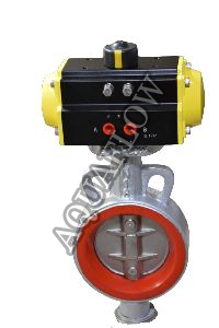 Pneumatic Actuator Operated Replaceable Sleeve Butterfly Valve