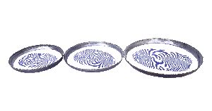 Iron Thumbprint Design Round Plate