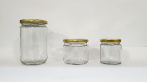 Lug Cap Round Salsa Glass Jar