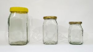 Lug Cap Square Glass Jar