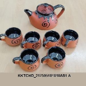 black ceramic clay tea pot