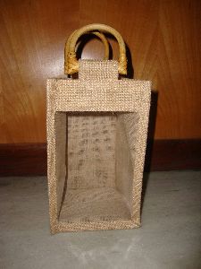 JUTE JAR BAG WITH PVC