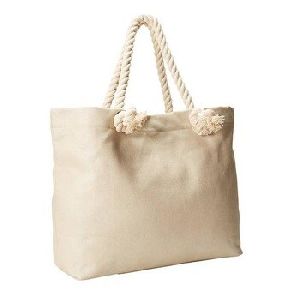 LARGE NATURAL COTTON BEACH BAG