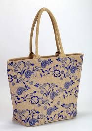 Printed Jute Shopping Bag