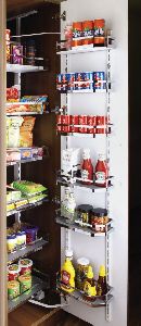 6 Layer Flat Wire & Wood Pantry Unit