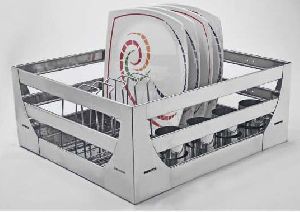 Stainless Steel Storage Solutions Series Cup & Saucer Basket