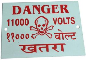 Power Danger Sign Board