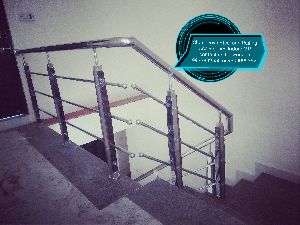 Steel wooden railing