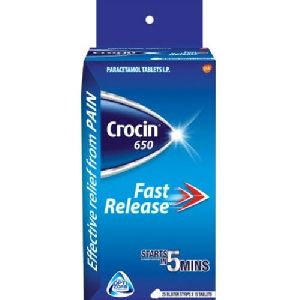 Crocin 650 IP Paracetamol Fast Release Tablet