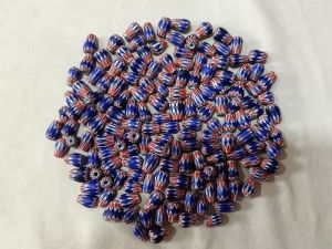 chevron glass beads