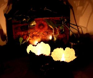 Paper Mache Votive Candle Holders