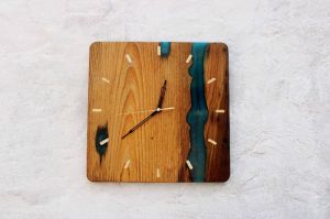 Peacock River Square Wall Clock