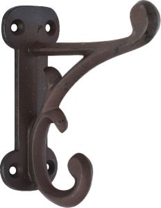 Antique  white cast iron coat hook