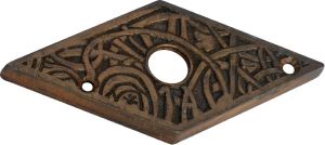 black cast iron bell push