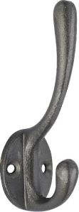 Black cast iron coat hook