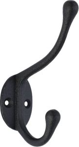Black iron cast iron coat hook