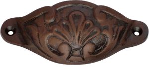 Brown cast iron drawer pulls