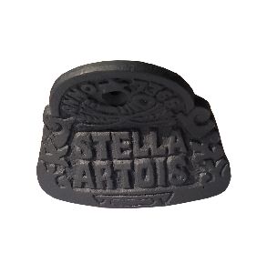 Decorative  matte black cast iron bottle opener