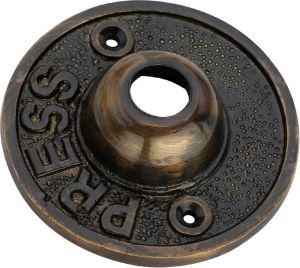 matte black cast iron bell push