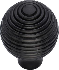Matte black wooden door knobs
