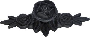 Matte black cast iron knobs set