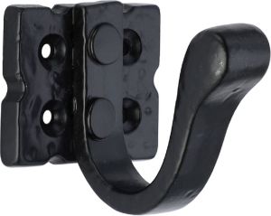 Single cast iron coat hook