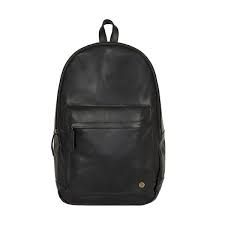 black leather backpack