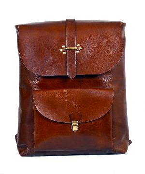 Leather Shoulder Backpack Bag