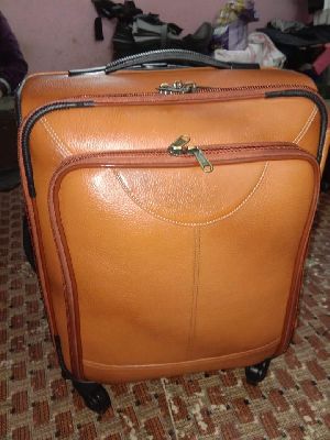 SPLLB -5014 Leather Luggage Trolley Bag