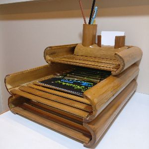 Bamboo Compact Book Shelf