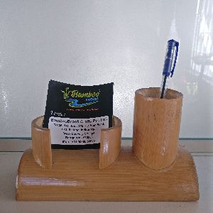Bamboo Pen Card Holder