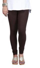 Coffee Cotton Lycra V-Cut Leggings