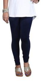 Navy Blue Cotton Lycra Churidar Leggings