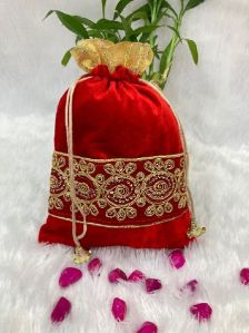 Red Velvet Potli Bag