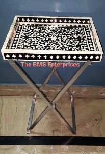 Bone Inlay Folding Tray Table